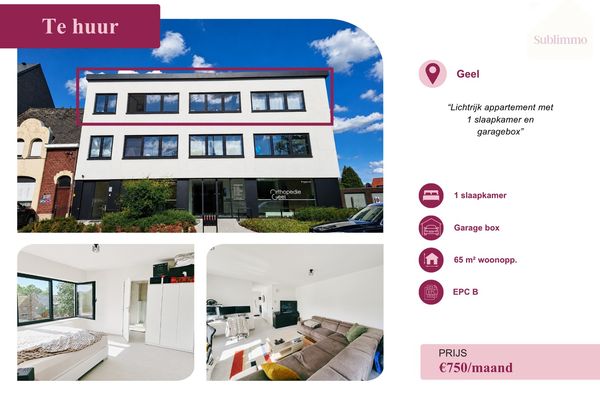Appartement
                            optie huur in Geel