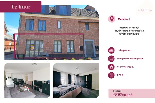 Appartement
                            optie huur in Meerhout