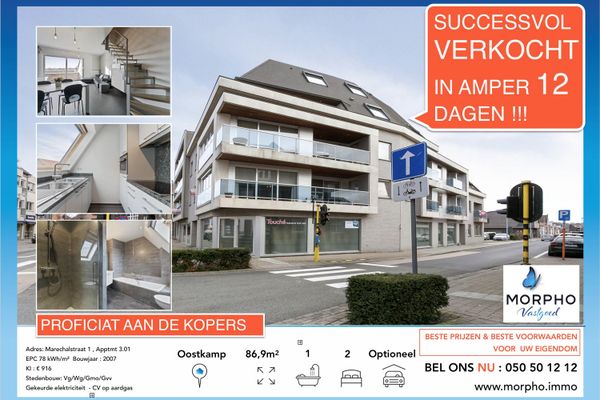 Appartement
                                verkocht
                                in Oostkamp