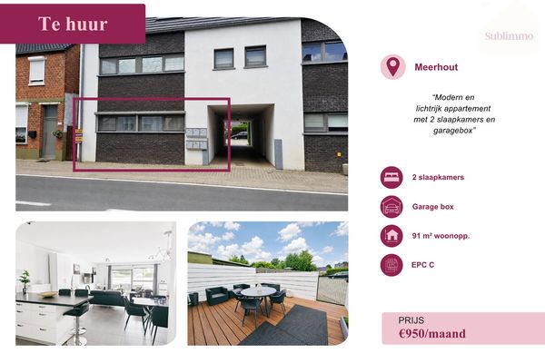 Appartement
                            optie huur in Meerhout