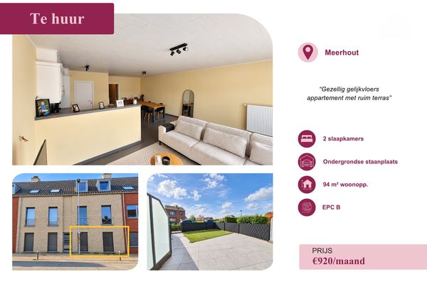 Appartement
                            te huur in Meerhout